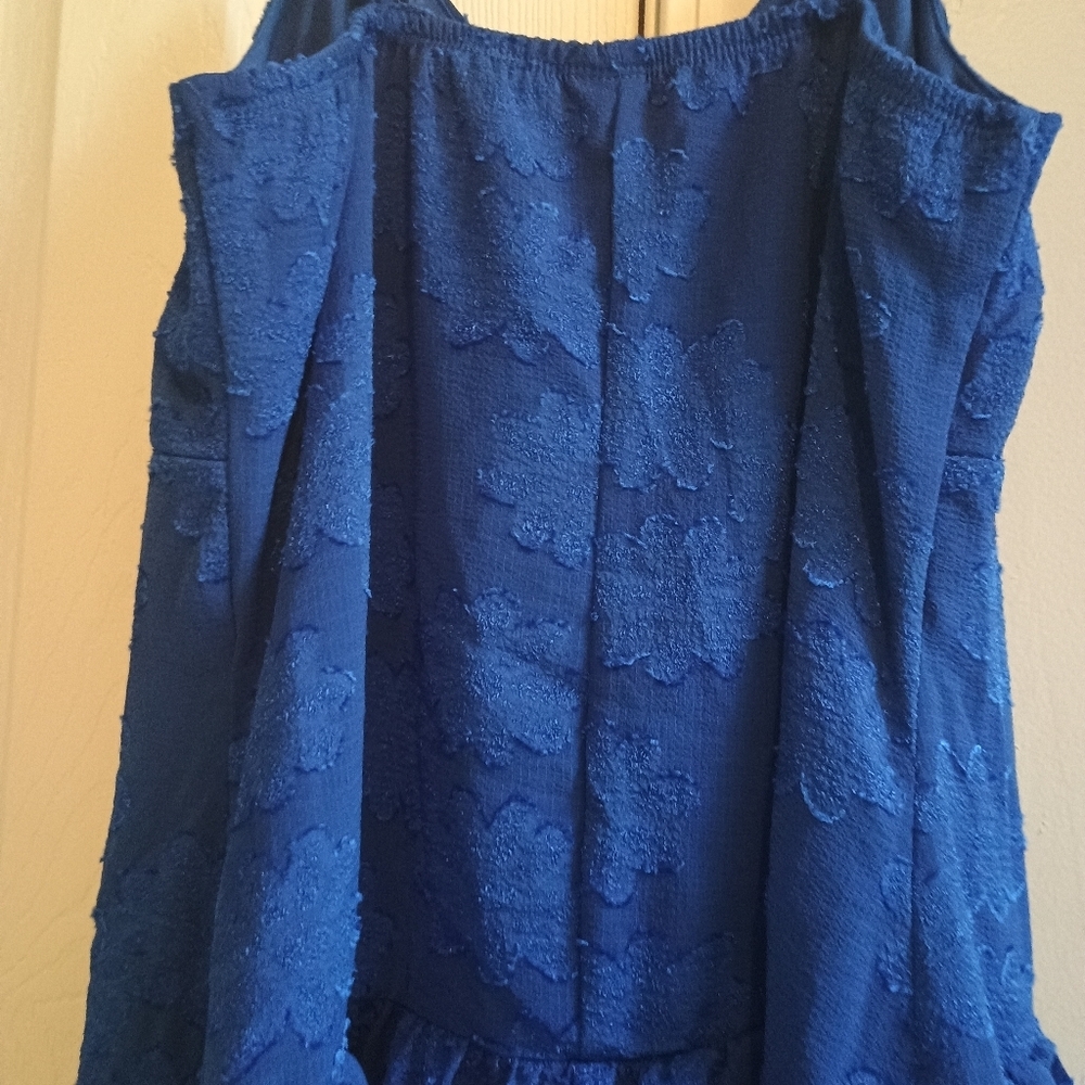Wild Fable Blue Tiered Ruffle Mini Dress Size S Spaghetti Strap Whimsigoth‎ - Picture 12 of 14